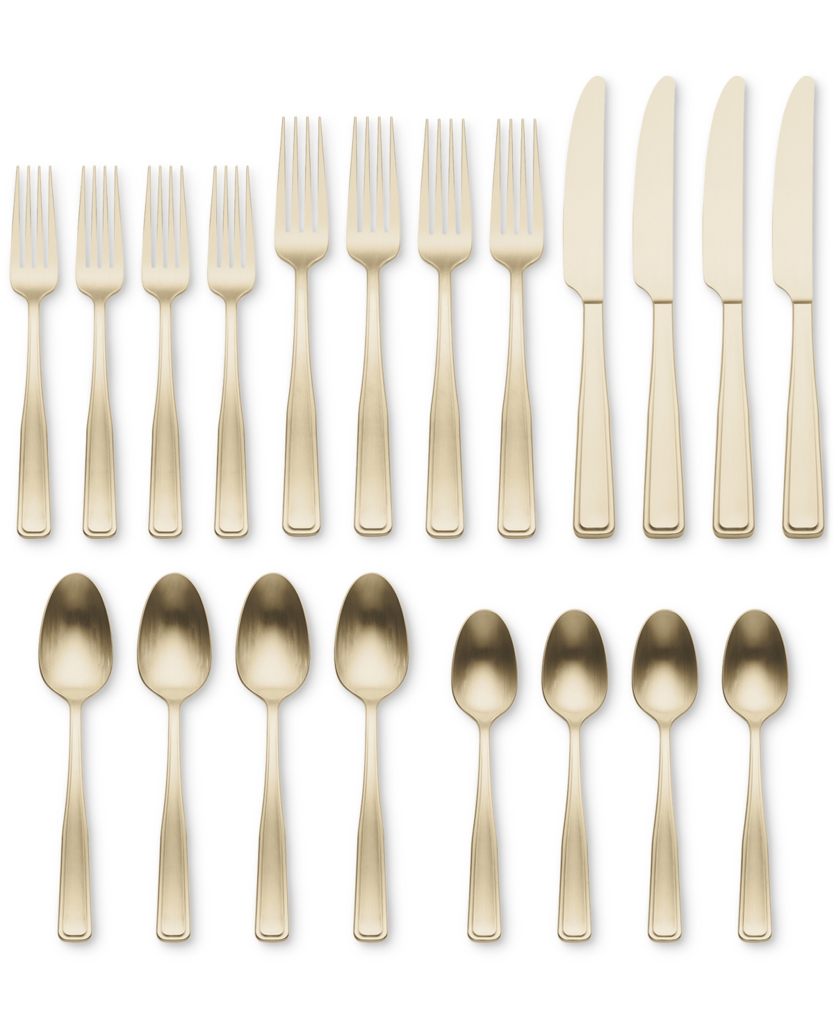 Oneida Reid Champagne 20-pc. Flatware Set, Service For 4 In Stainless