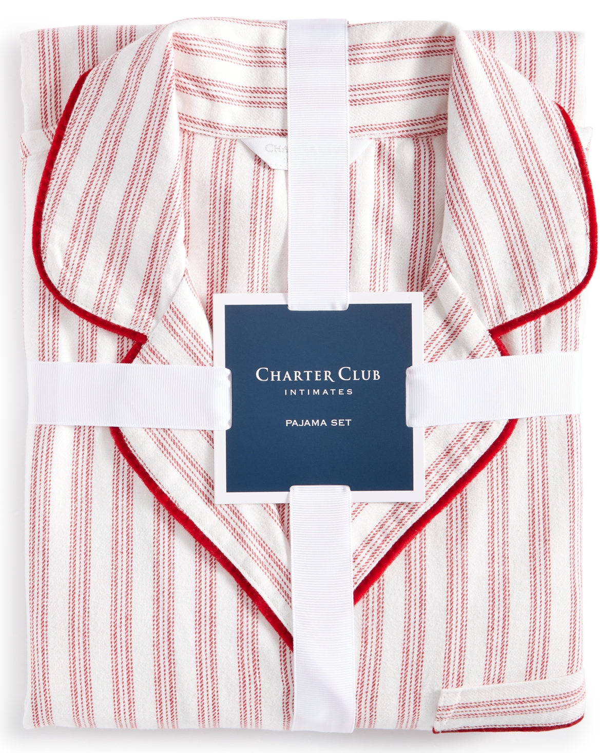 Charter Club Petite Women's Long-Sleeve Cotton Flannel Packaged Pajama Set, Created for Macy's