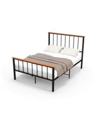 Full Bed Frame with Headboard and Footboard-Full Size
