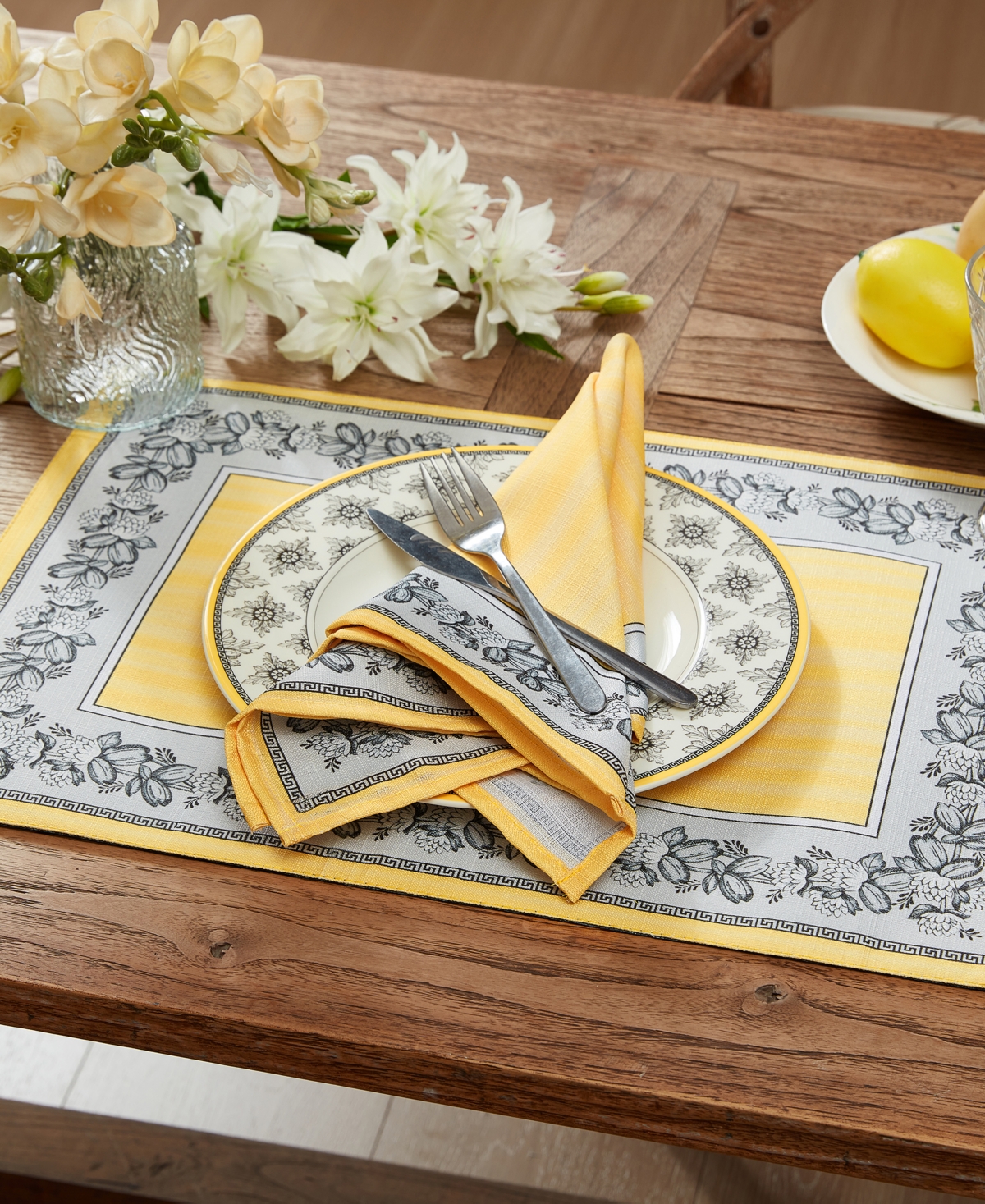 Elrene Audun Stain And Water Resistant 14"x20" Placemats, Set Of 4 In Multi