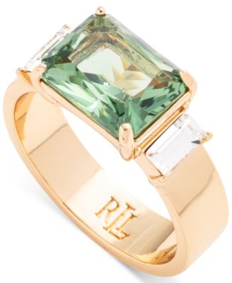Lauren Ralph Lauren - Gold-Tone Baguette Stone Ring