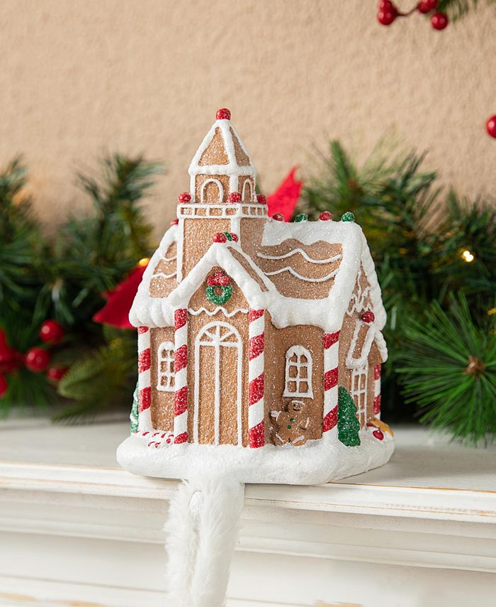 Glitzhome Resin Gingerbread House Stocking Holders, Set of 2 Macy's