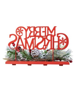 14.5''L Christmas Metal Merry Christmas Stocking Holder