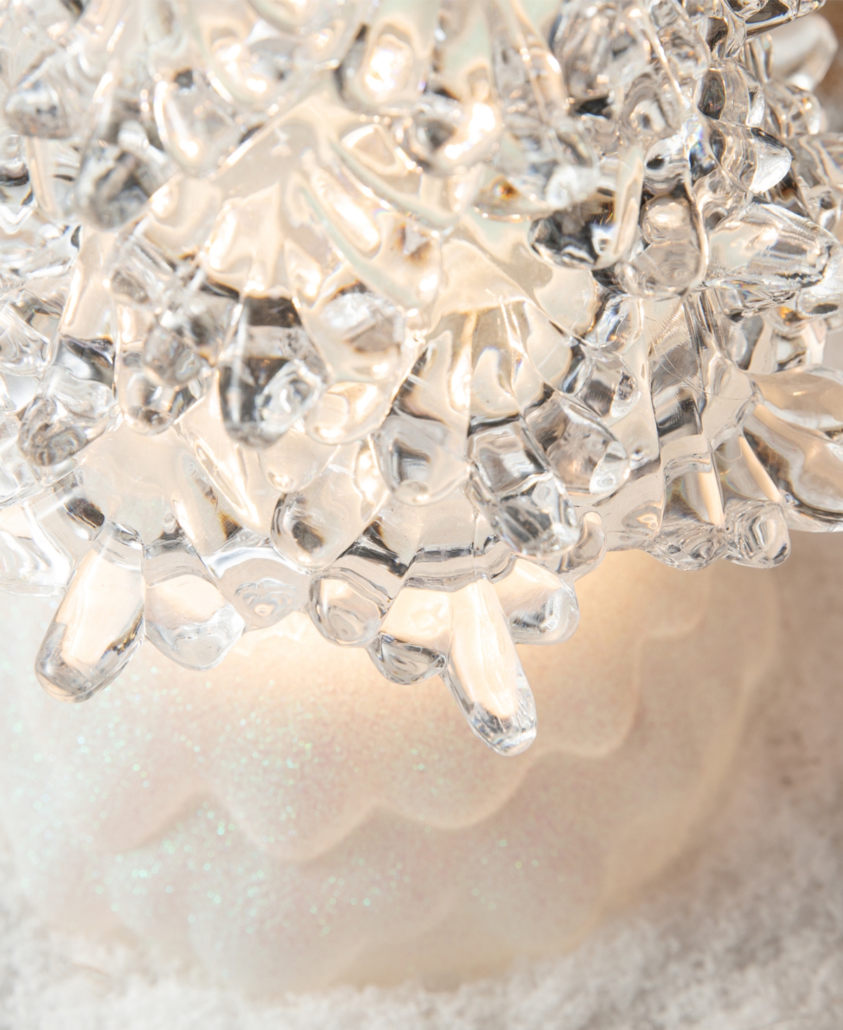Glitzhome 18.5"h Christmas Lighted Acrylic Rotating Table Tree In Multi