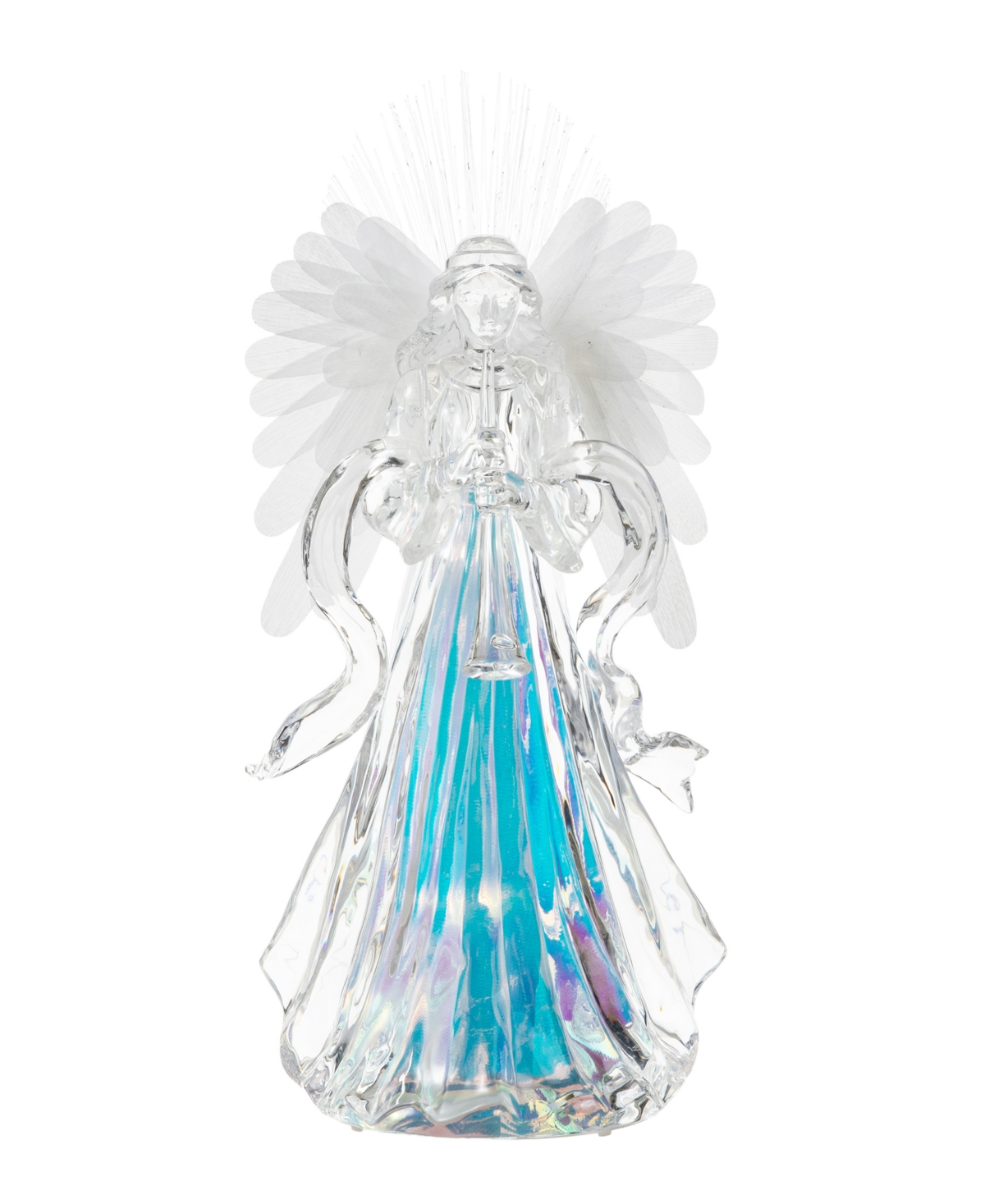 Glitzhome 12 H Acrylic Light Emitting Diode Color Changing Lighted Tabletop Angel Figurine