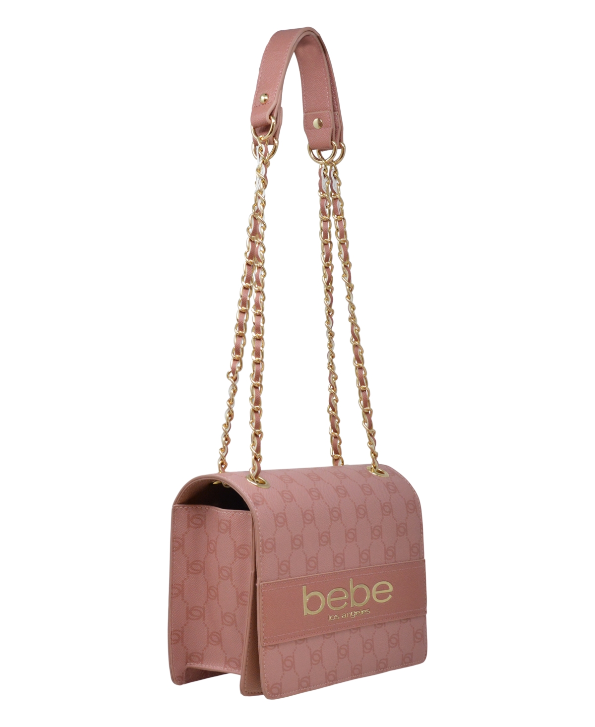 Bebe Serena Monogram Shoulder Bag - Dusty Rose | Smart Closet