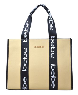 バッグ Bebe Hana Canvas Tote Bag in Black Bebe Hana Canvas Tote Bag - Macy's
