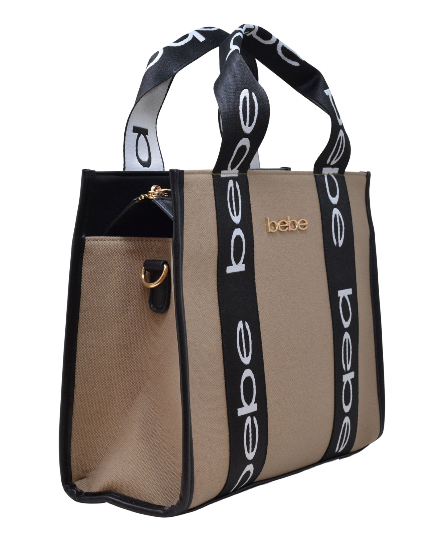 Женская сумка Bebe Hana Canvas Small Satchel, цвет: Рыжевато-коричневый — фото 4