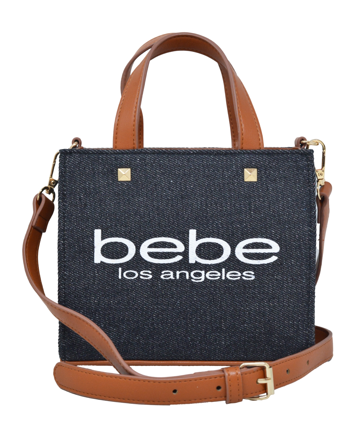 BEBE RIAN DENIM MINI SATCHEL BAG 
