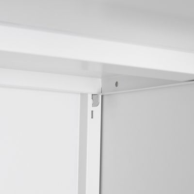 White Office Copier Cabinet with 2 Doors