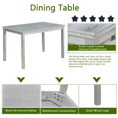 Stunning 5-Piece Dining Set Elegant Table & Upholstered Chairs