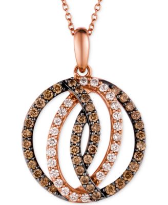 Le Vian - Diamond Circle Pendant in 14k Strawberry Rose Gold (1 ct. t.w.)