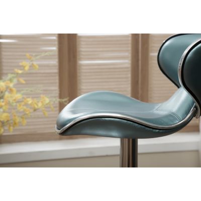 Streamdale Modern Faux Leather Air Lift Bar Stools (Set of 2