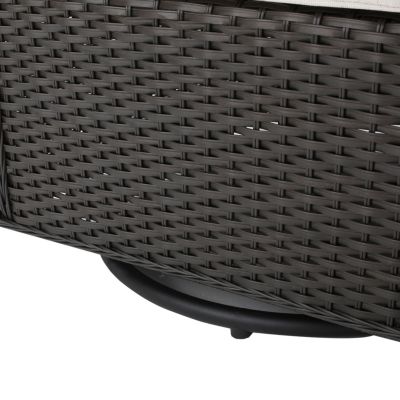 Streamdale Wicker Swivel Rocking Chair Cozy Outdoor Relaxation and Comfort