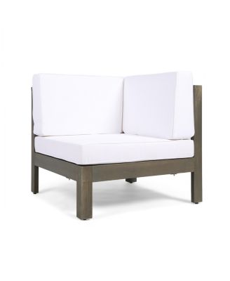 Simplie Fun Outdoor Loveseat Set with Coffee Table in Acacia Wood with Plush Cushions