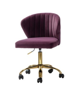 VEBREDA High Adjustable Back Executive Office Chair with Armrest-Brown