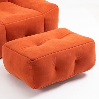 Bean bag and ottoman set for adults and kids