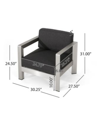 Luxurious Low-Profile Outdoor Club Chair with Deep Seating
