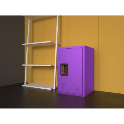 Compact Purple Steel Storage Cabinet