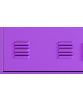 Compact Purple Steel Storage Cabinet