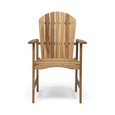 Weather-Resistant Acacia Wood Adirondack Dining Chairs (Set of Two)