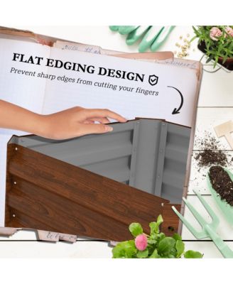 Galvanized Steel Raised Planter with Trellis for Tomatoes