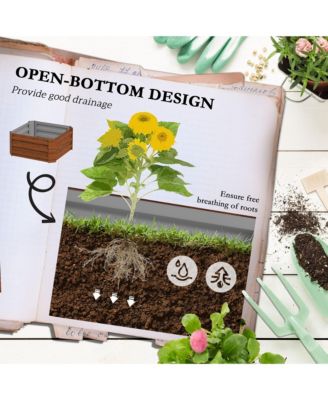 Galvanized Steel Raised Planter with Trellis for Tomatoes