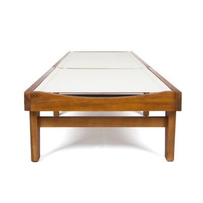 Streamdale Acacia Wood and Mesh Outdoor Chaise Lounge for Relaxation