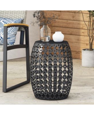 Streamdale Modern Side Table Elegant Iron Cut Design, Durable Frame, No Assembly