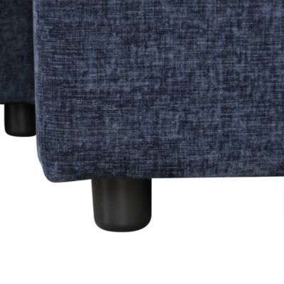  Modern Chenille Fabric Corner Sofa Bed with Storage