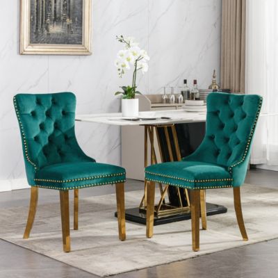 Set of 2  Velvet  Contemporary  Dining Chairs