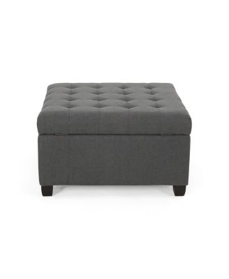 Modern Ottoman with Storage | Plush Upholstery | Contemporary Waffle Stitch