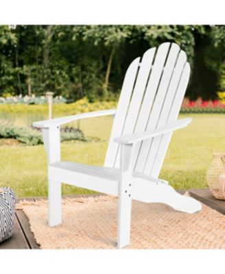Acacia Wood Outdoor Adirondack Chair with Ergonomic Design