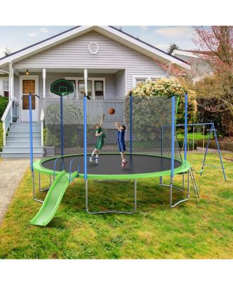 Streamdale Ultimate Kids' Paradise 14ft Trampoline with Slide, Backboard, & Swing