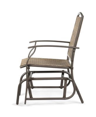 Patio Swing Single Glider Chair Rocking Seating Steel Frame Garden