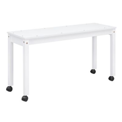 Streamdale White Loft Bed with Desk and Drawers