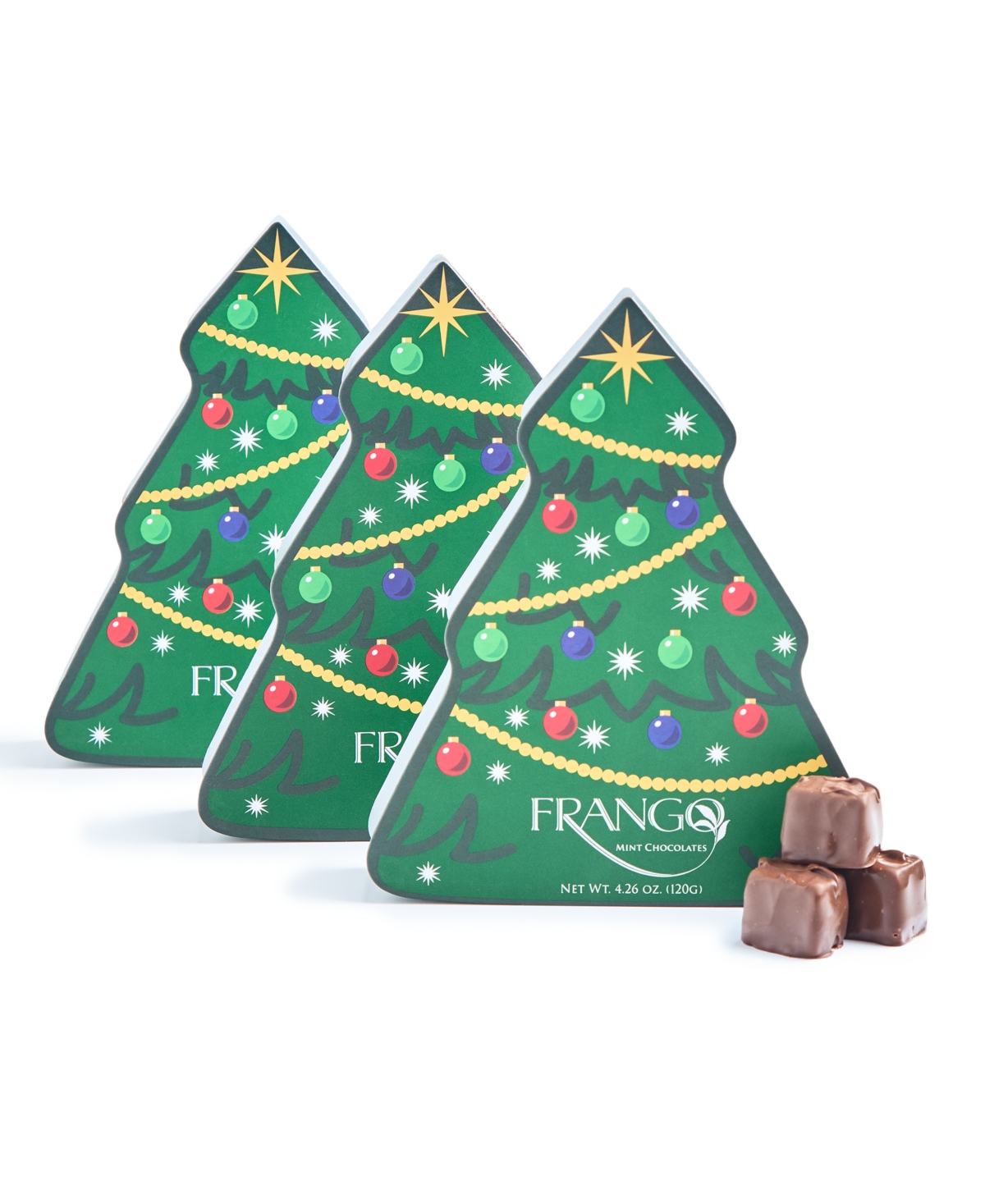 Frango Chocolates 3 Pack Holiday Milk Mint Chocolates In Tree Box, Created For Macy's In No Color