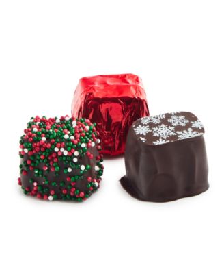 Holiday Decorated Dark Mint Box of Chocolates, 25 Piece