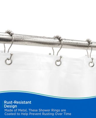 Beaded Roller Shower Curtain Double Hooks