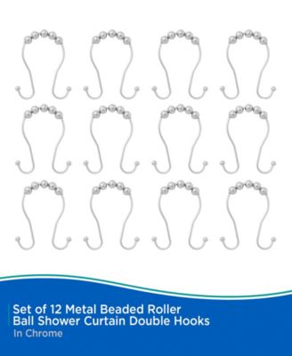 Beaded Roller Shower Curtain Double Hooks