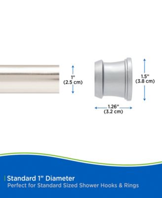 Twist Fit™ No Tools Shower Curtain Rod, 42-72"
