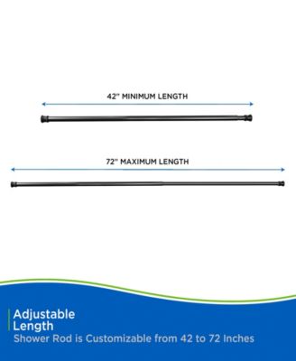 Twist Fit™ No Tools Shower Curtain Rod, 42-72"