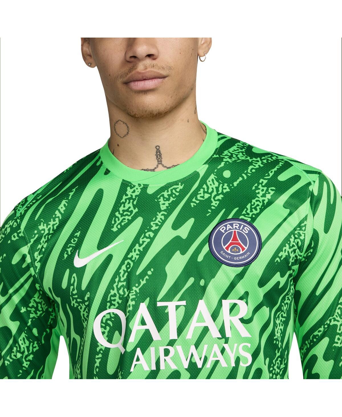 Nike Men'sParis Saint-Germain 2024/25 Goalkeeper Replica Stadium Long Sleeve Jersey - Green