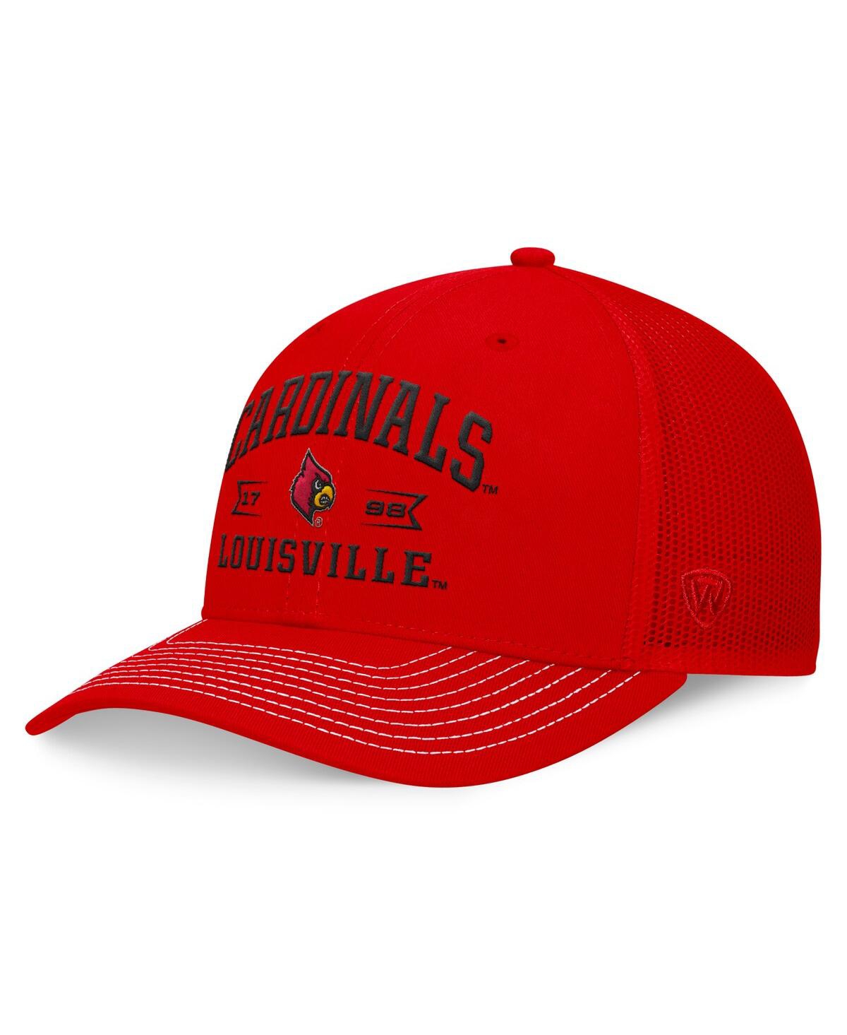 Men's Red Louisville Cardinals Carson Trucker Adjustable Hat - Red