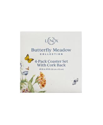 Butterfly Meadow All Over Cork Set of 4 Coasters