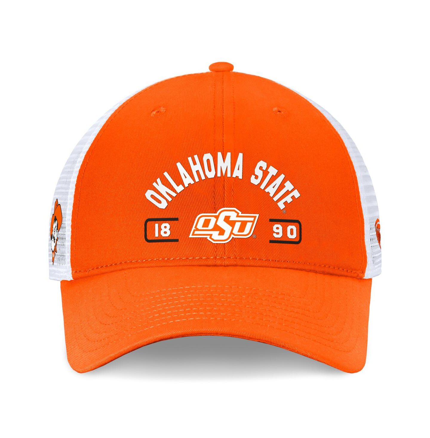Мужская кепка Top of the World Orange/White Oklahoma State Cowboys Free Kick Trucker Adjustable Hat — фото 2