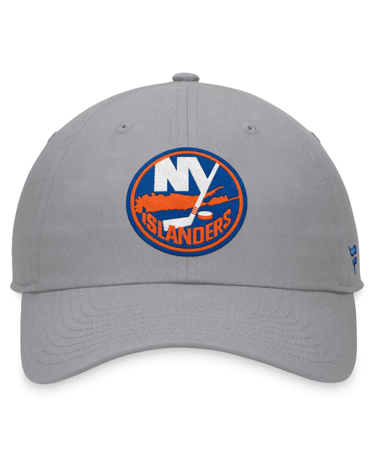 Fanatics Men's Gray New York Islanders Extra Time Adjustable Hat In Gray