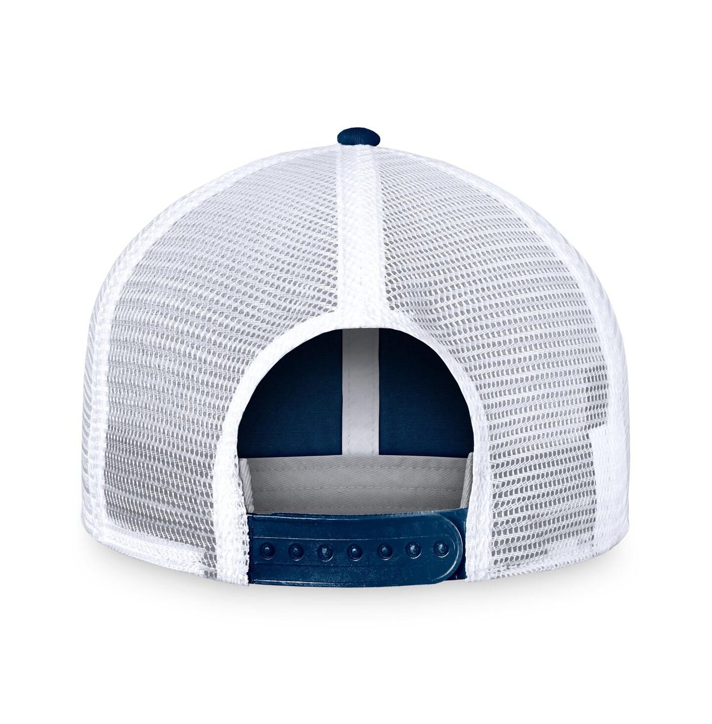 Мужская кепка Fanatics Deep Sea Blue/White Seattle Kraken Free Kick Trucker Adjustable Hat — фото 4