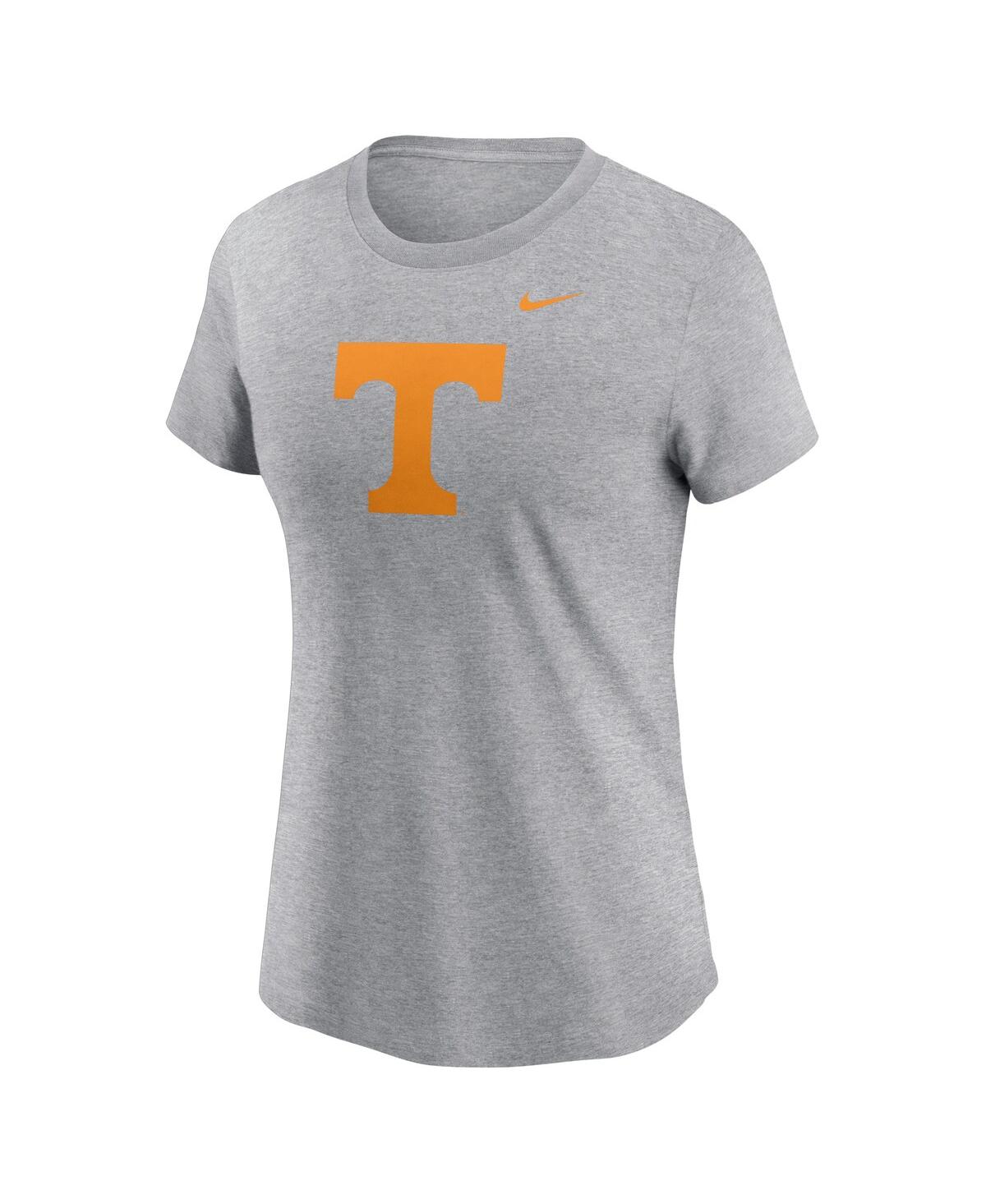 Nike Women's Heather Gray Tennessee Volunteers Primetime Evergreen Logo T-shirt In Heather Gray