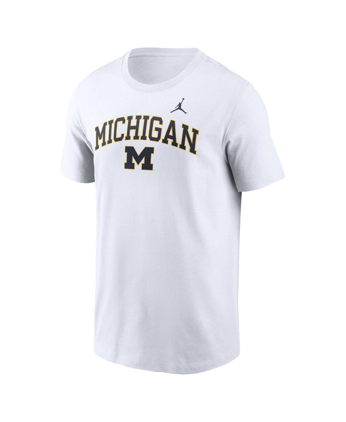 Jordan Men's White Michigan Wolverines Blitz 2-hit T-shirt In White